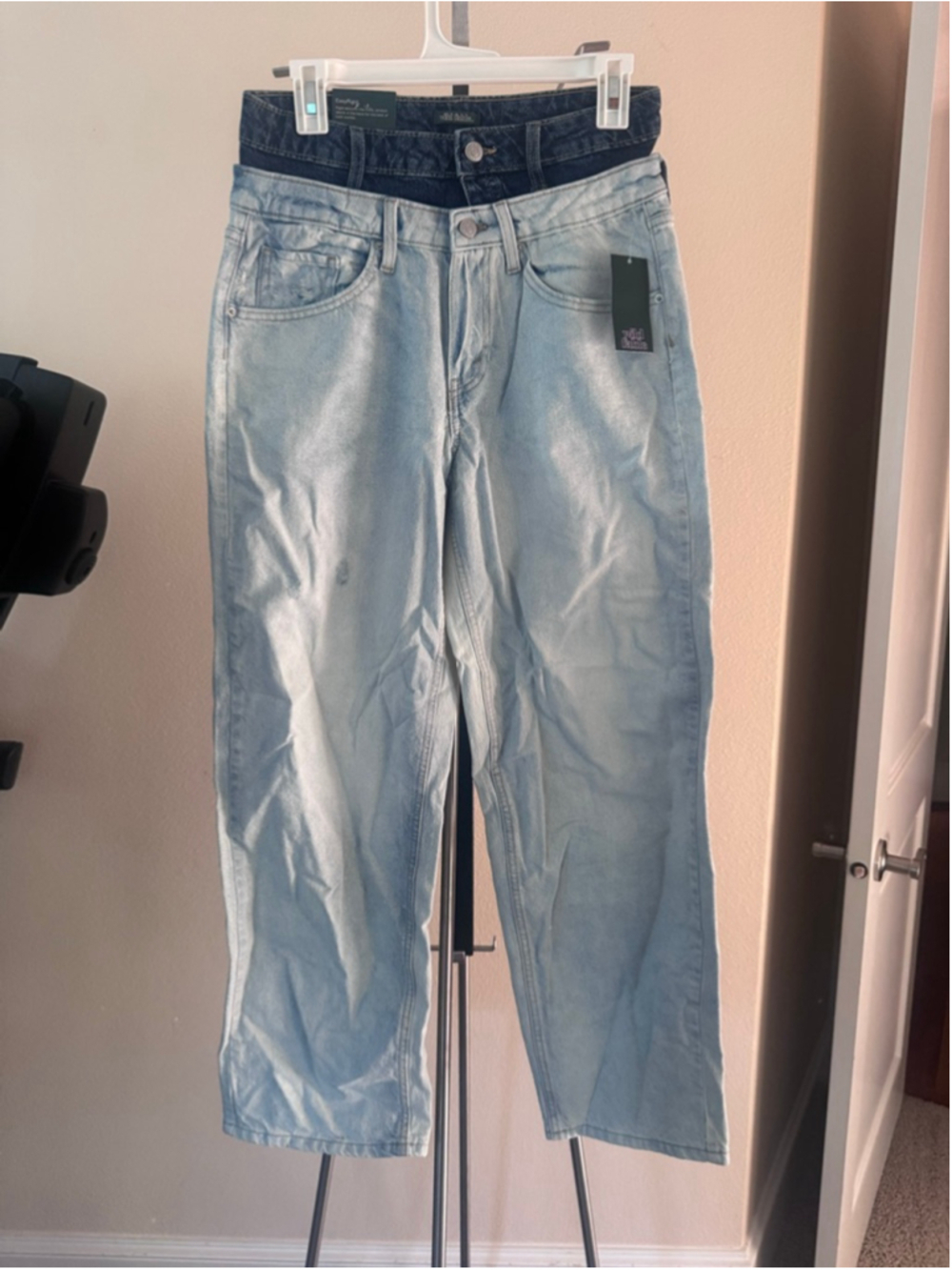 Wild Fable Jeans Double Removable Waistband 90s Relaxed Straight Mid Rise Size 6 - Picture 2 of 14